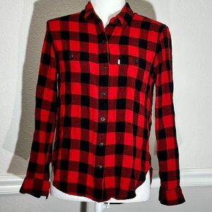 Women’s Levi’s Boyfriend Fit Plaid Shirt Size S